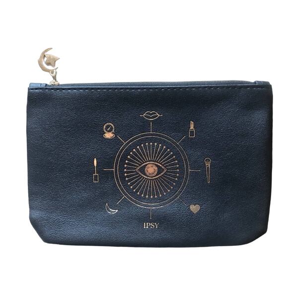 Ipsy October 2020 Black Gold Magic Halloween Zip Cosmetic Make-Up Travel Bag - Picture 1 of 7